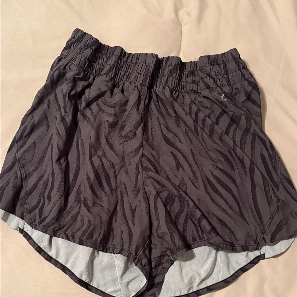 Women's Black Zebra Print Shorts